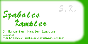 szabolcs kampler business card